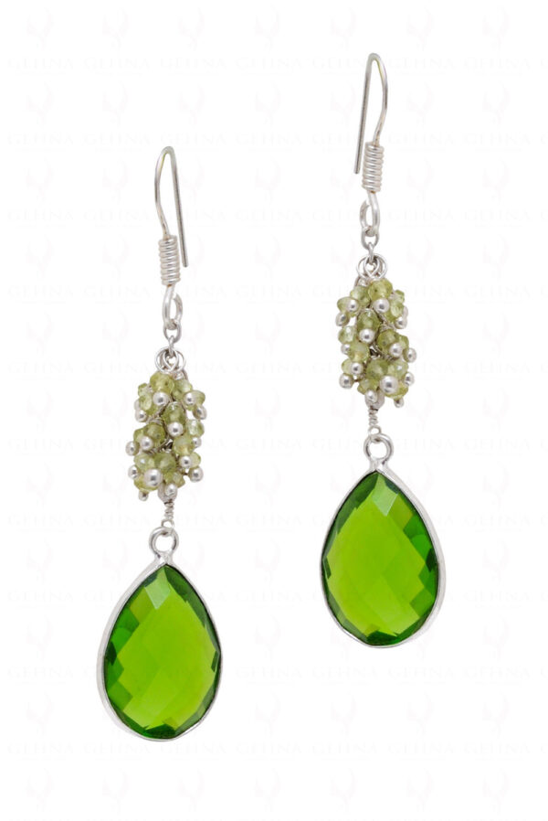 Peridot Gemstone Beaded Earrings ES-1760