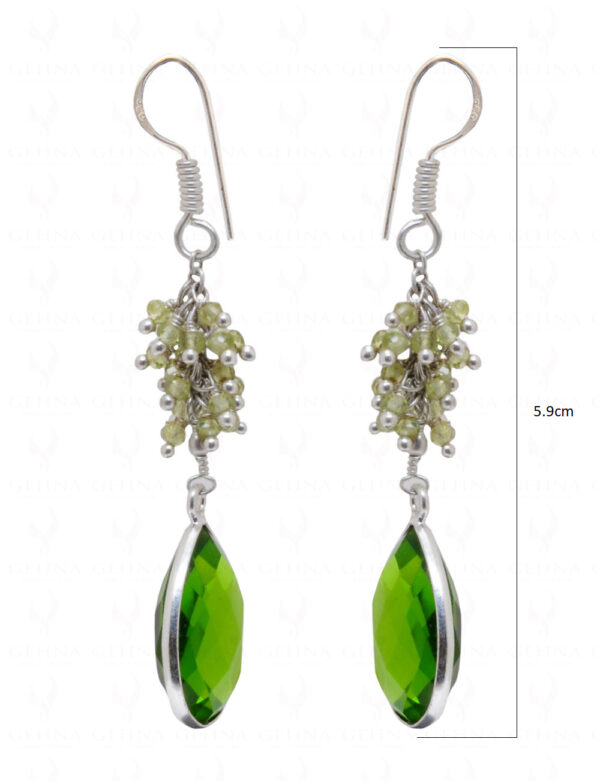 Peridot Gemstone Beaded Earrings ES-1760