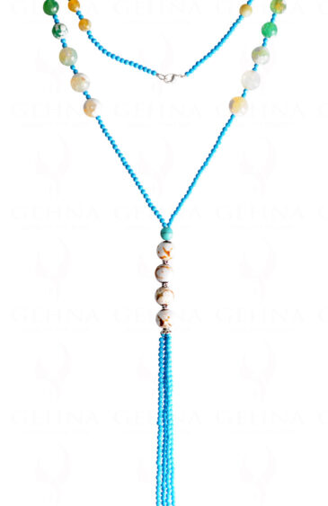 Turquoise & Jasper Gemstone stylish Beaded Necklace NS-1768