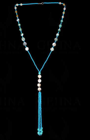Turquoise & Jasper Gemstone stylish Beaded Necklace NS-1768