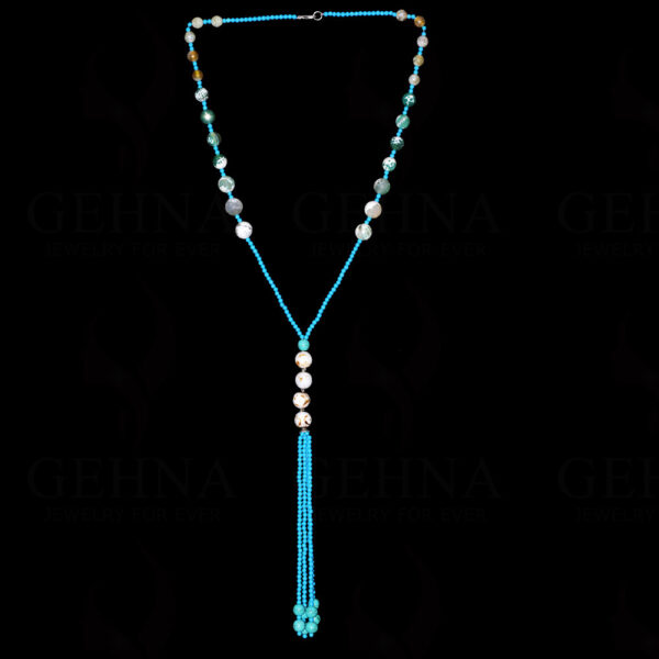 Turquoise & Jasper Gemstone stylish Beaded Necklace NS-1768