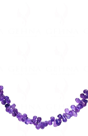 Amethyst Gemstone Faceted TearDrop Shaped bead necklace  NS-1770