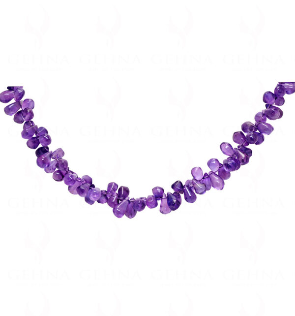 Amethyst Gemstone Faceted TearDrop Shaped bead necklace  NS-1770