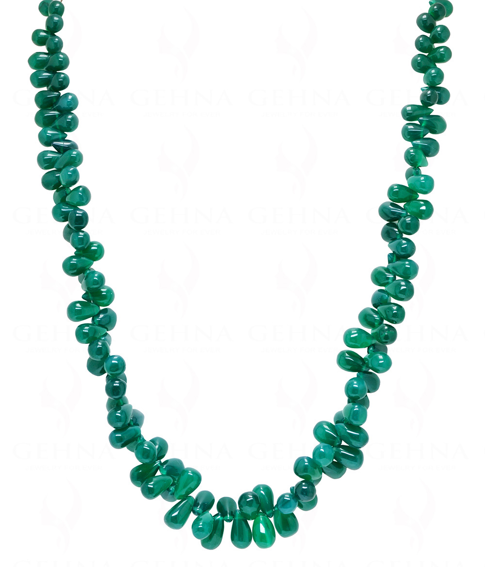 Square Shaped Onyx Stone Necklace : Moss Green – Myra Online