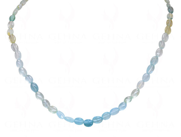 Aquamarine gemstone shaded beads necklace  NS-1772