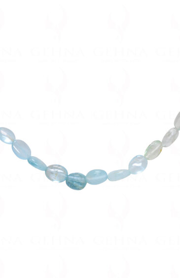 Aquamarine gemstone shaded beads necklace  NS-1772
