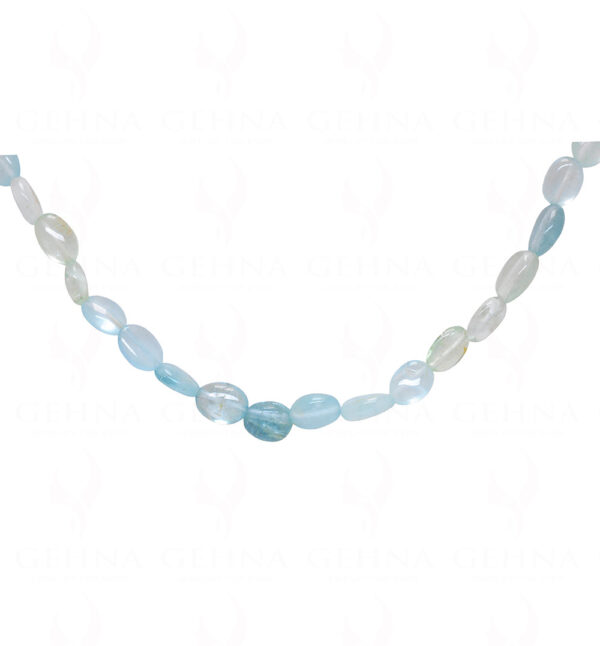 Aquamarine gemstone shaded beads necklace  NS-1772