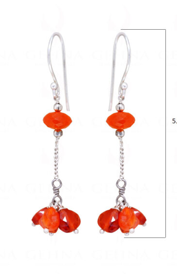 Carnelian Gemstone Beads Earrings ES-1778