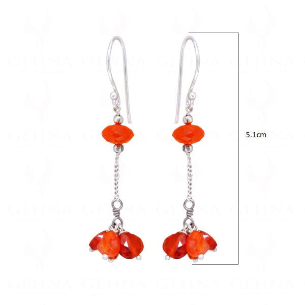 Carnelian Gemstone Beads Earrings ES-1778