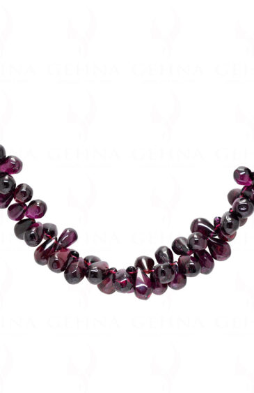 Garnet Gemstone Tear Drop Shaped beads necklace  NS-1779