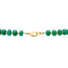 Emerald Gemstone With Gold Plated Balls Bead Necklace Set NS-1782