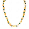 Emerald & Citrine Gemstone Tumble Bead Necklace NS-1783