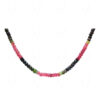 Multicolor tourmaline gemstone faceted bead necklace NS-1784