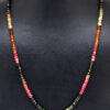 Multicolor tourmaline gemstone faceted bead necklace NS-1784