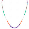 carlenian & multicolor gemstone faceted bead necklace NS-1785