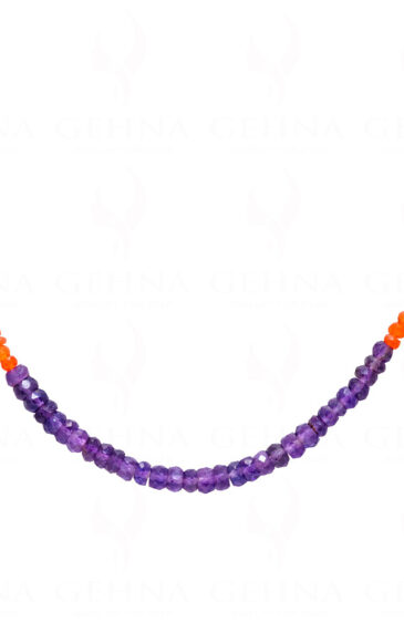 carlenian & multicolor gemstone faceted bead necklace NS-1785
