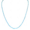 Aquamarine gemstone faceted bead Necklace NS-1786