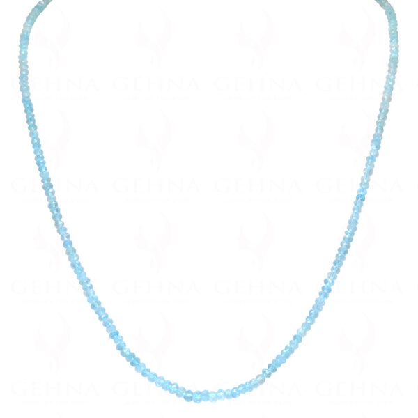 Aquamarine gemstone faceted bead Necklace NS-1786