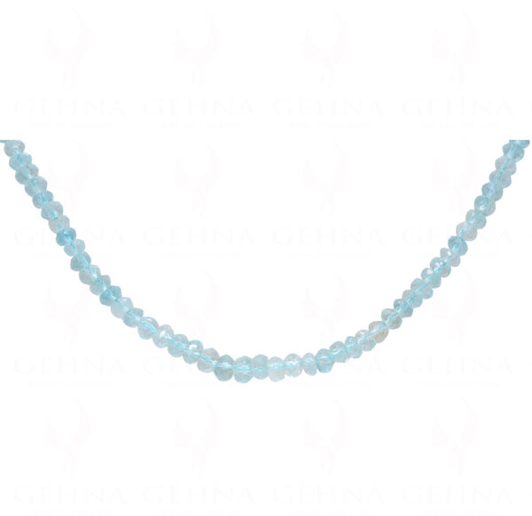 Aquamarine gemstone faceted bead Necklace NS-1786
