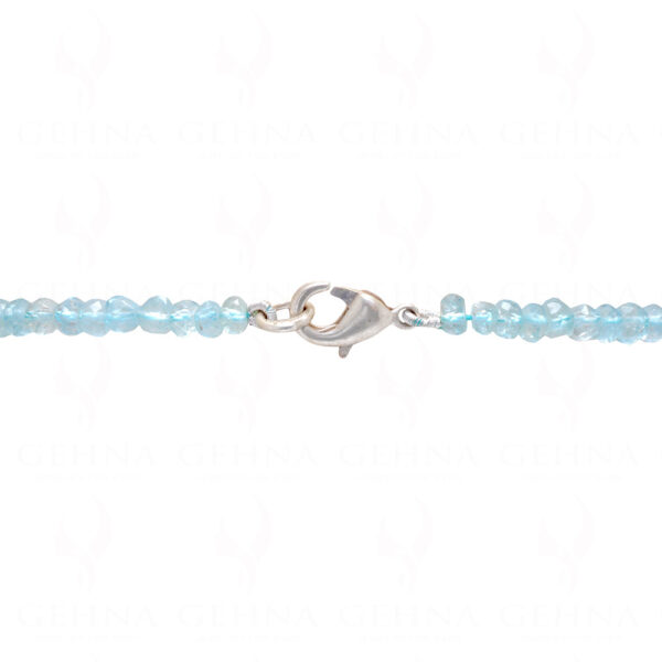 Aquamarine gemstone faceted bead Necklace NS-1786