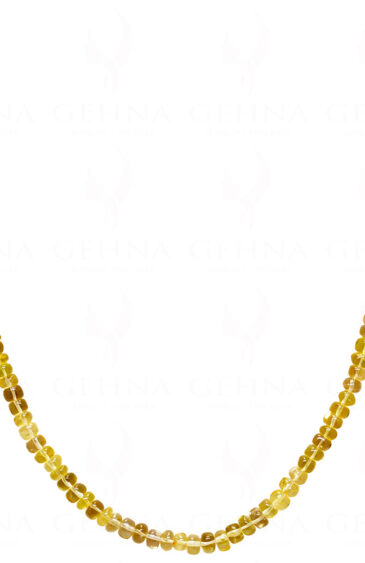 Lemon Topaz gemstone cushion shape bead necklace NS-1788