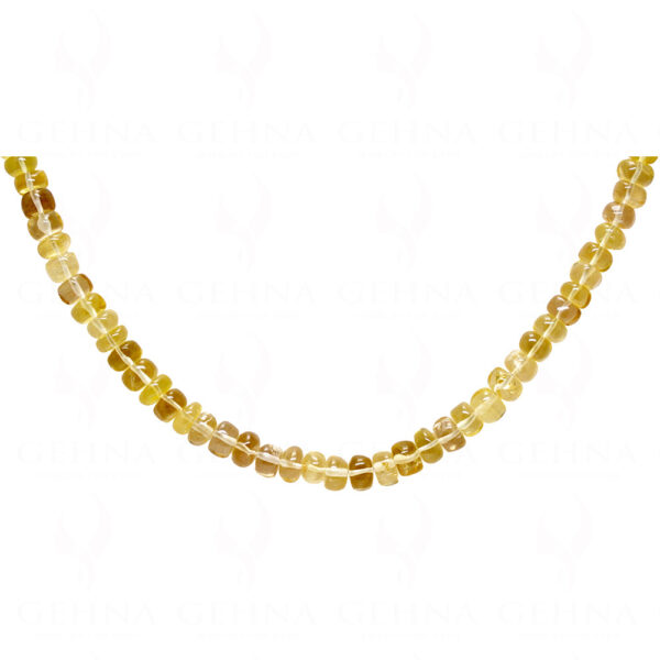 Lemon Topaz gemstone cushion shape bead necklace NS-1788