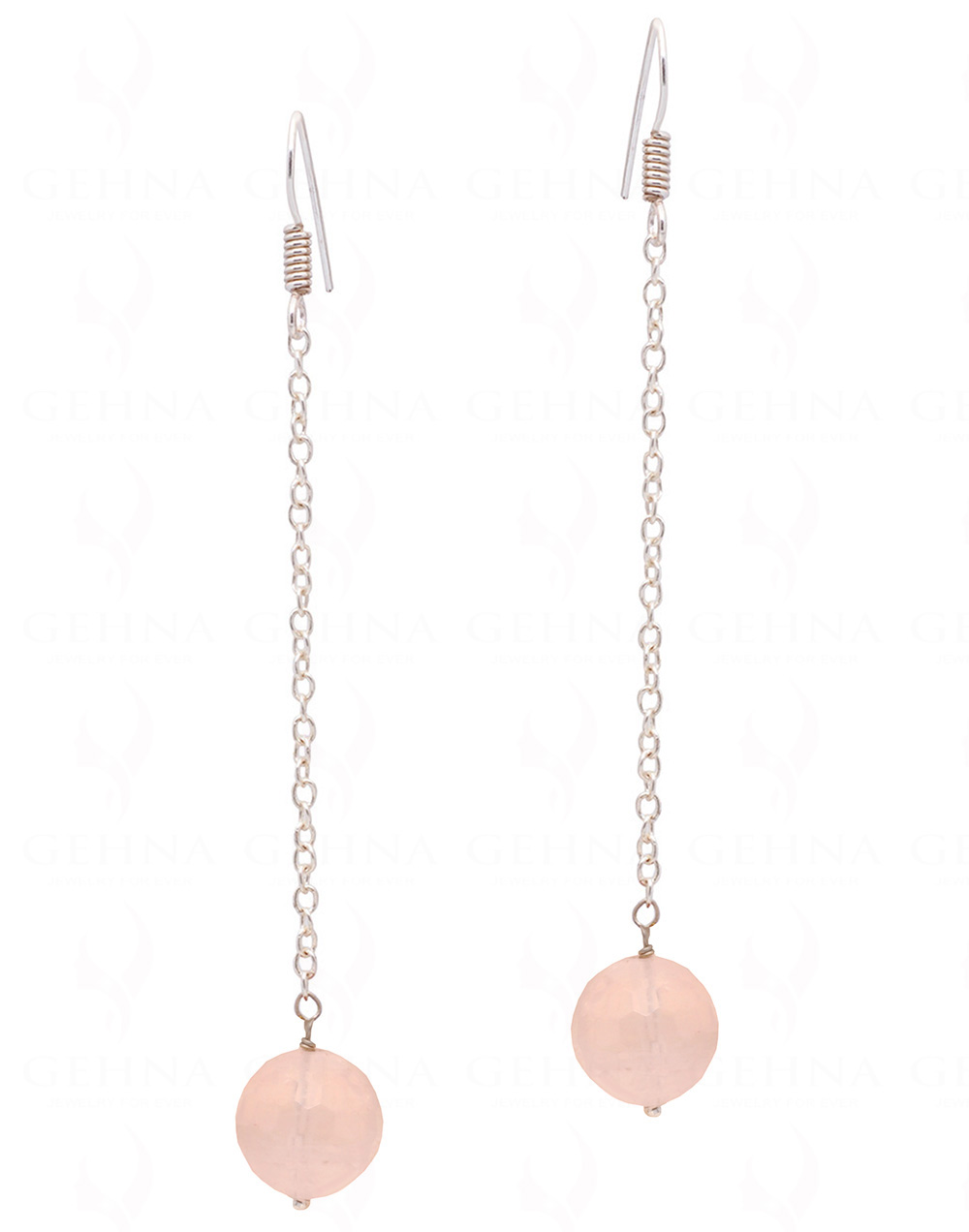 Rose Quartz Gemstones Beaded Earrings ES-1792