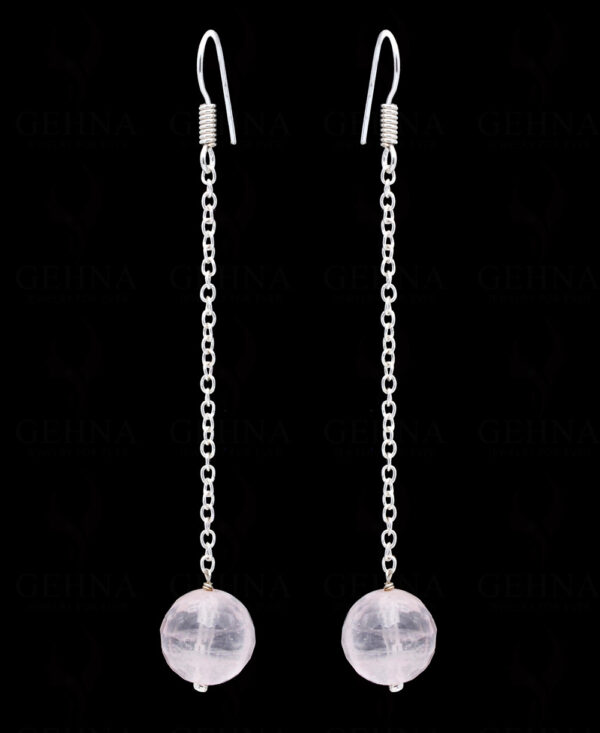 Rose Quartz Gemstones Beaded Earrings ES-1792