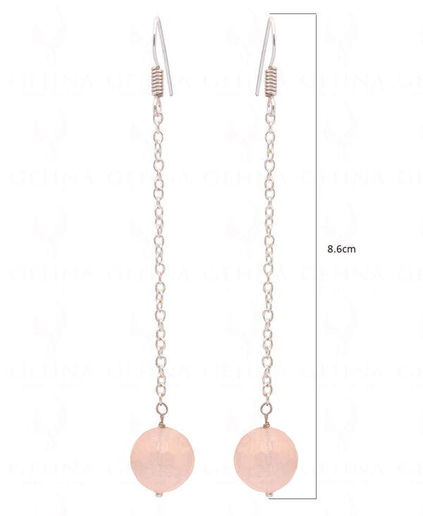 Rose Quartz Gemstones Beaded Earrings ES-1792