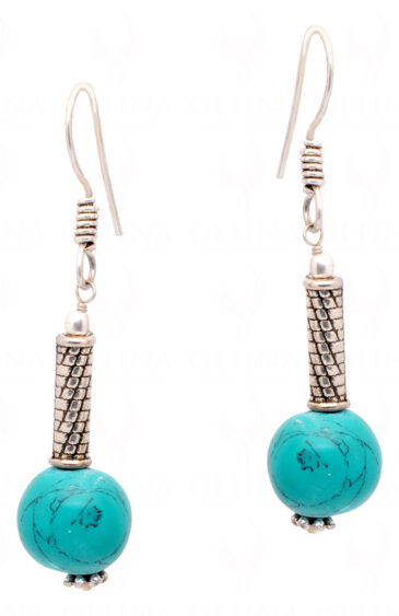Elegant Turquoise Stone Beaded Earrings  ES-1795