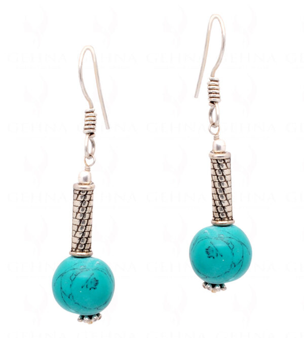 Elegant Turquoise Stone Beaded Earrings  ES-1795