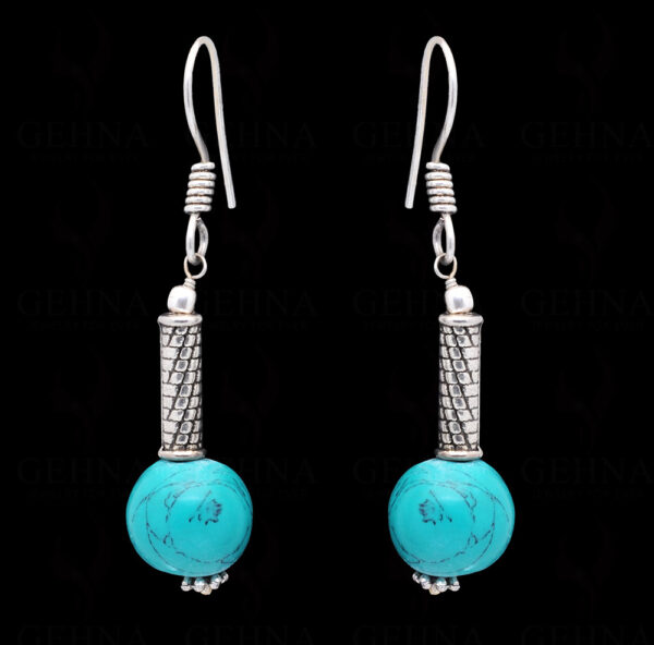 Elegant Turquoise Stone Beaded Earrings  ES-1795