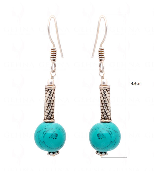 Elegant Turquoise Stone Beaded Earrings  ES-1795