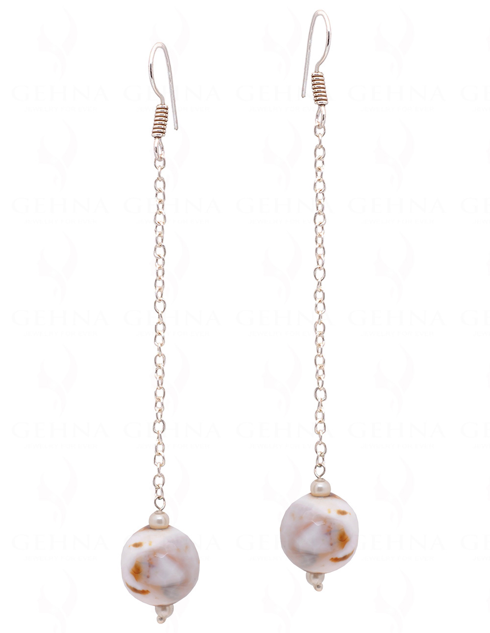 Brown Agate Gemstone Beaded Earrings  ES-1796