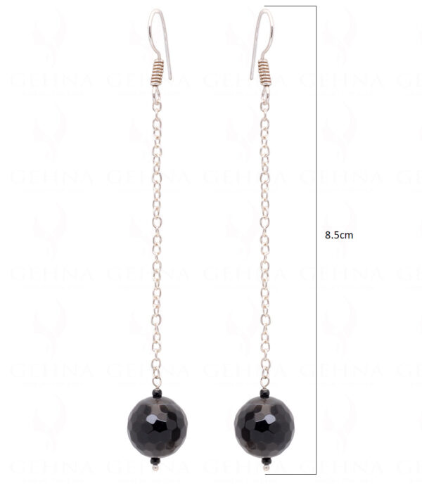 Black Spinel Stone Beaded Earrings  ES-1798