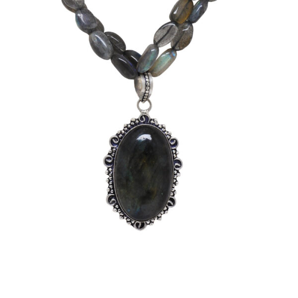 Labradorite Gemstone Beaded Necklace NS-1801