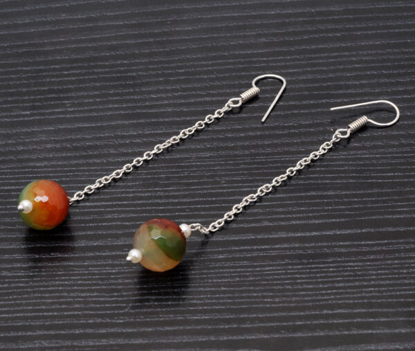 Colorful Agate Gemstone Beaded Earrings  ES-1810