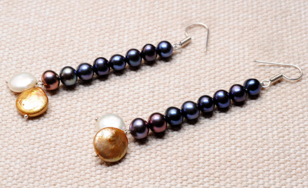 Baroque Pearl Round Shape Beaded Earrings  ES-1811