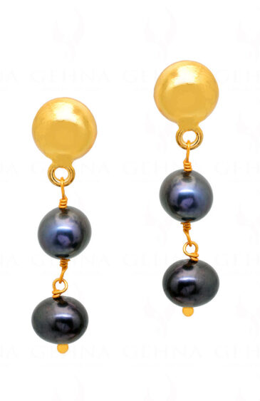 Stylish Pearl Studded Dangle Earrings ES-1815