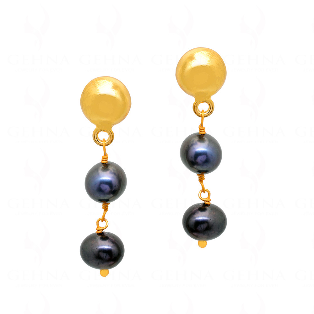 Stylish Pearl Studded Dangle Earrings ES-1815