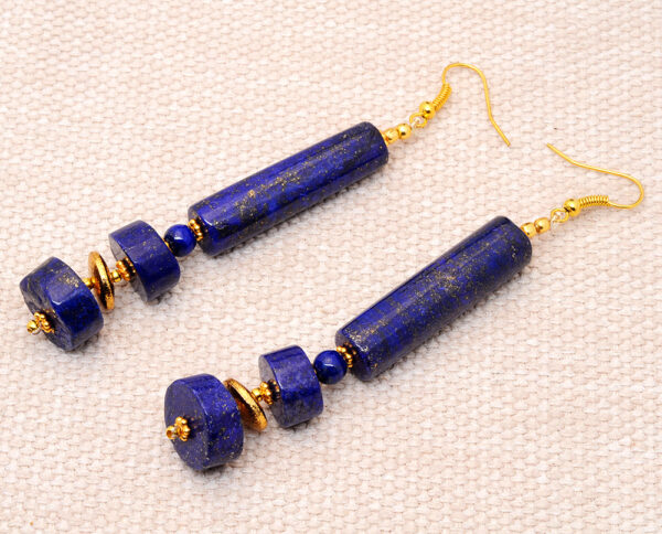 Lapis Lazuli Gemstones Beaded Earrings  ES-1820
