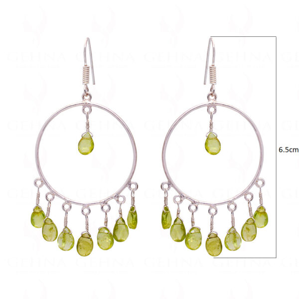 Peridot Stone Chandelier Shape Beaded Earrings ES-1822