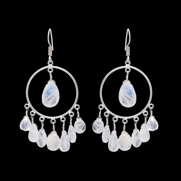 Moonstone & Labradorite Gemstone Beaded Earrings  ES-1825