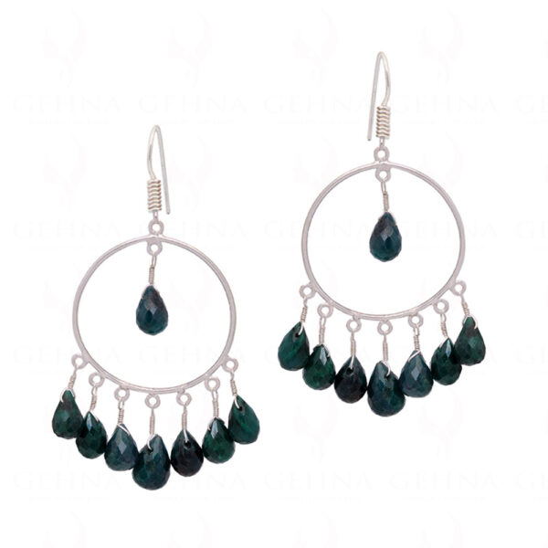 Emerald Gemstone Beaded Dangle Earring ES-1828