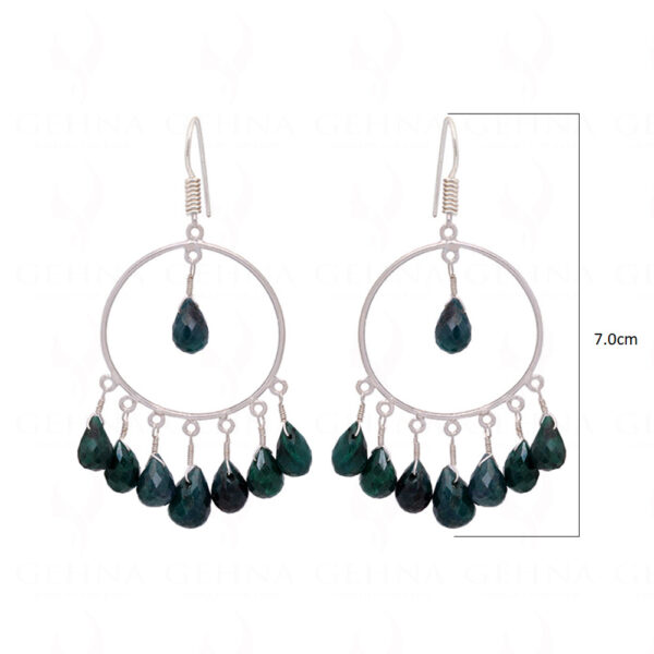 Emerald Gemstone Beaded Dangle Earring ES-1828