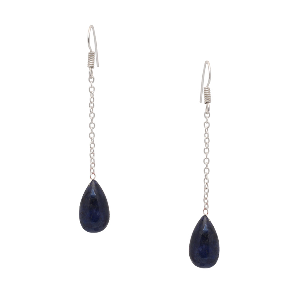Sapphire Gemstone Beaded Earrings  ES-1847