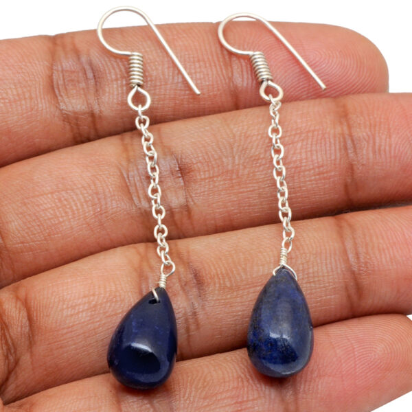 Sapphire Gemstone Beaded Earrings  ES-1847