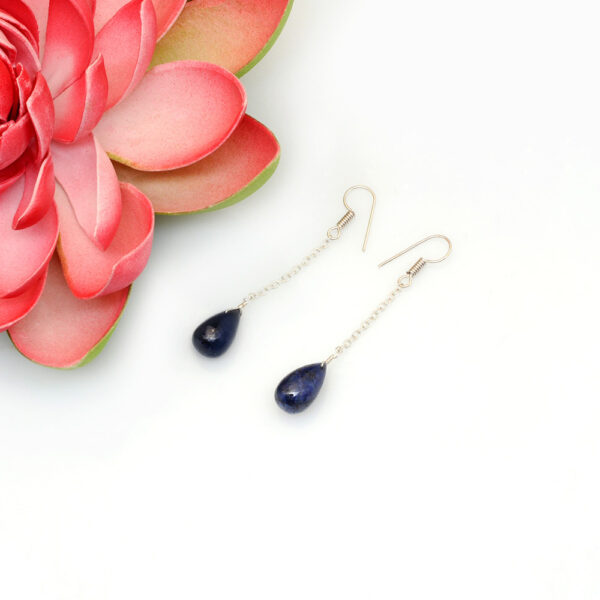 Sapphire Gemstone Beaded Earrings  ES-1847