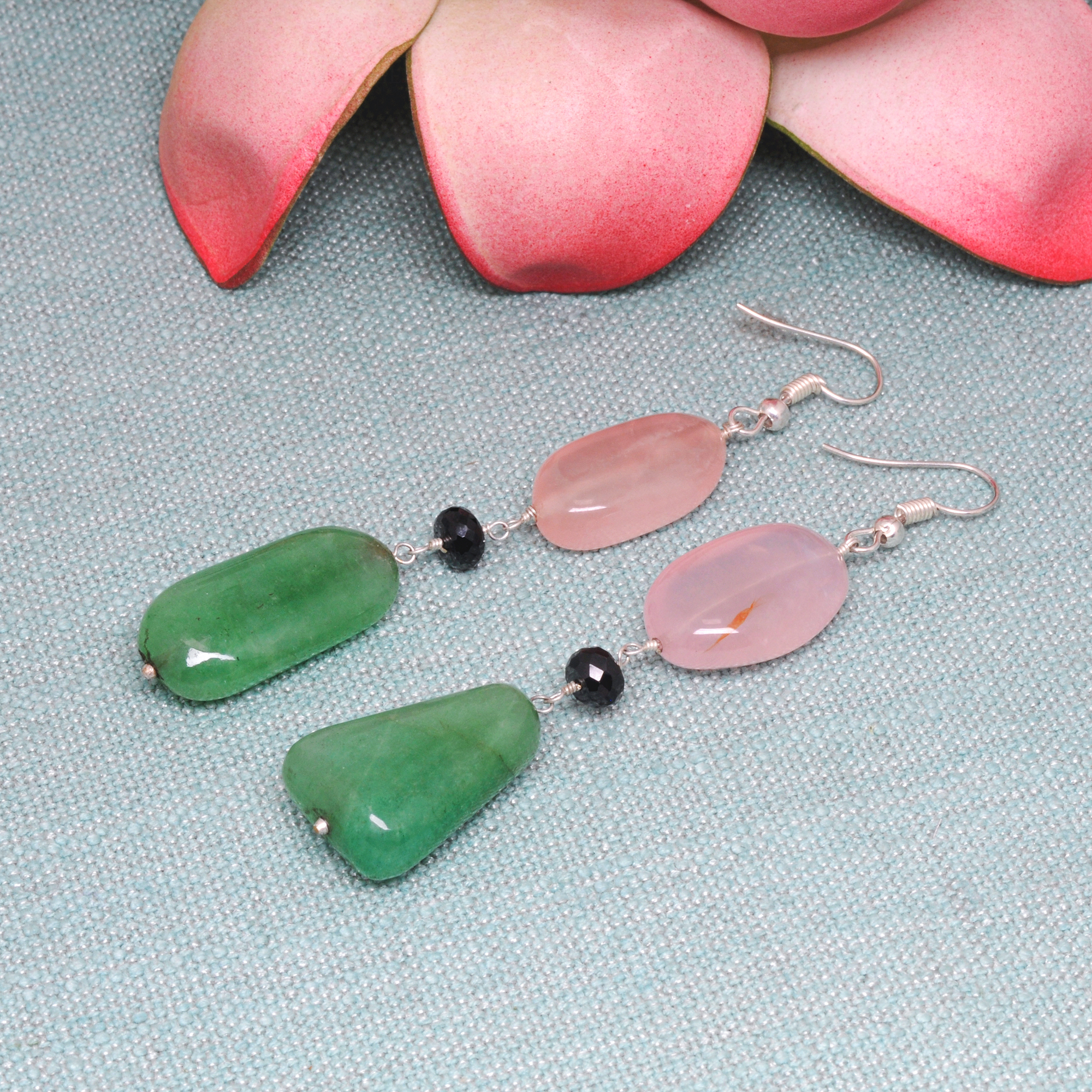 Gemstone Dangle Earrings/Rose Quartz – Susan Ryza Jewelry
