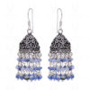 Blue Sapphire Gemstone Faceted Bead Earrings GE06-1001